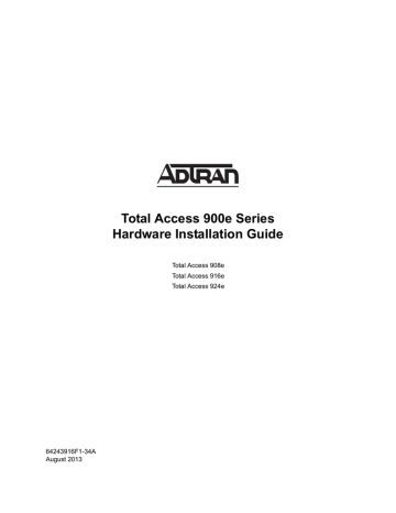 ADTRAN Total Access 916e Installation guide | Manualzz
