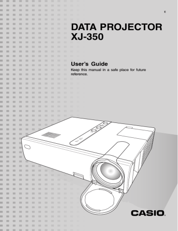 Casio XJ-350 User's Guide Casio XJ-350 User's Guide