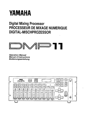 Yamaha DMP11 Owner's manual Yamaha DMP11 Owner's manual