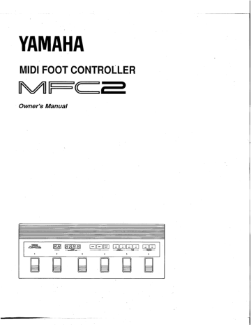 Yamaha MFC2 Owner's manual Yamaha MFC2 Owner's manual