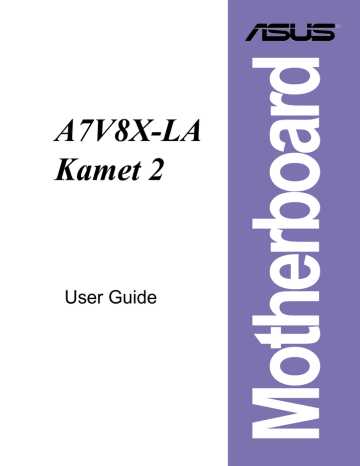 Asus A7V8X-X User guide Asus A7V8X-X User guide