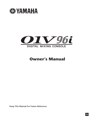 Yamaha 01V96 Owner's manual Yamaha 01V96 Owner's manual