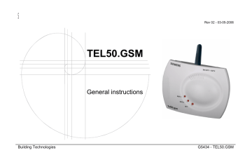 Siemens TEL50.GSM Operating instructions Siemens TEL50.GSM Operating instructions