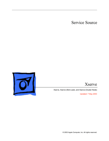 User's Guide | Apple M9745LL - Xserve User`s guide | Manualzz