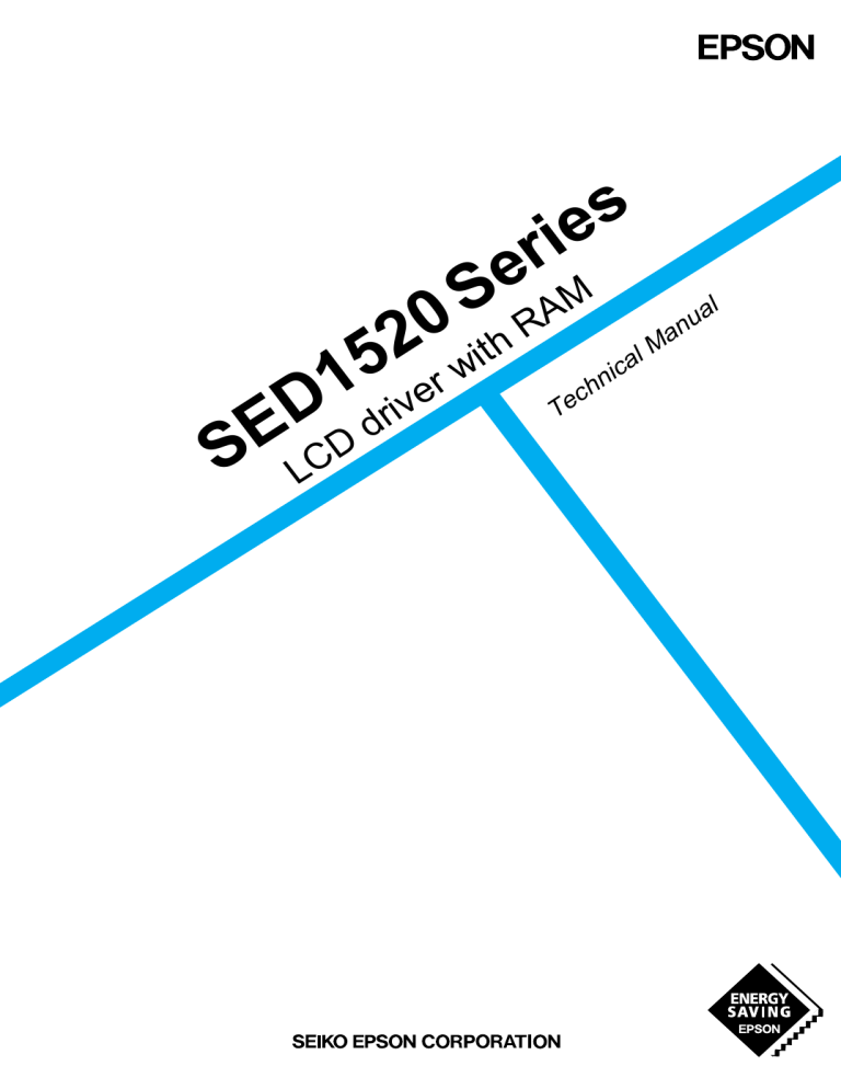 Epson SED 1520 Series User manual Epson SED 1520 Series User manual