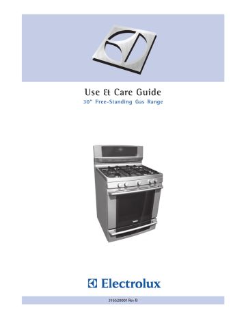 Electrolux 316520001 User guide Electrolux 316520001 User guide