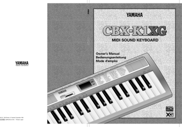 Yamaha CBX-D5, CBX-K1XG Owner's manual Yamaha CBX-D5, CBX-K1XG Owner's manual
