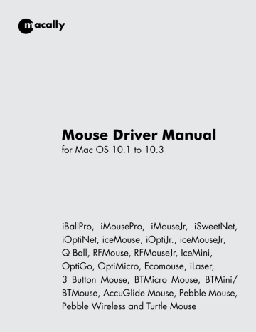 Macally | AccuGlide | User manual | Mouse Driver Manual | Manualzz