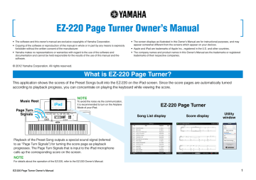 Yamaha EZ-220 Owner's manual Yamaha EZ-220 Owner's manual