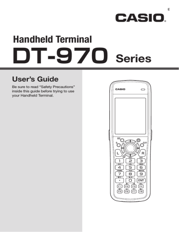 Casio DT-970M51E User's Guide Casio DT-970M51E User's Guide