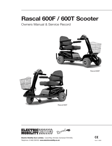 Electric Mobility Rascal 600T Owners Manual & Service Record | Manualzz