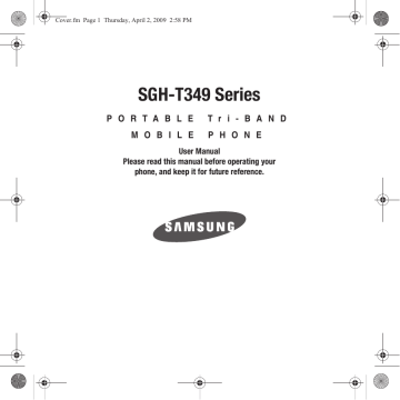 Samsung SGH-T349 T-Mobile, SGH T349 User manual Samsung SGH-T349 T-Mobile, SGH T349 User manual