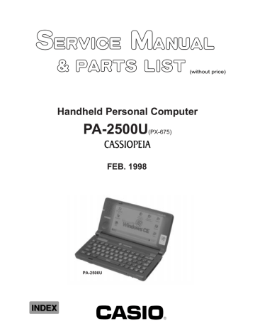 Casio PA-2500 Specification Casio PA-2500 Specification