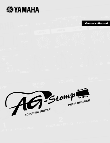 Yamaha AG-Stomp Owner`s manual | Manualzz Yamaha AG-Stomp Owner`s manual | Manualzz