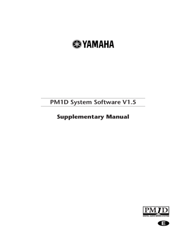 Yamaha PM1D Owner's Owner`s manual | Manualzz