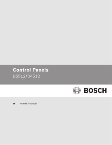 Bosch B4512 Owner's manual Bosch B4512 Owner's manual