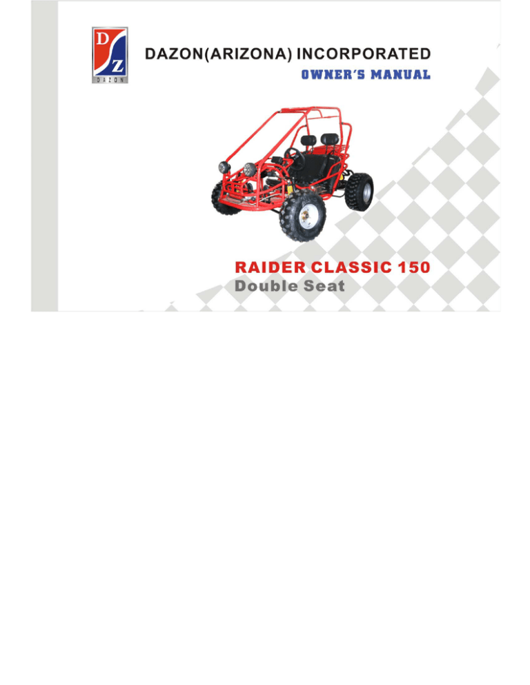 Dazon Raider Max 175S Specification Dazon Raider Max 175S Specification
