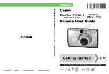 Canon PC890 User guide Canon PC890 User guide