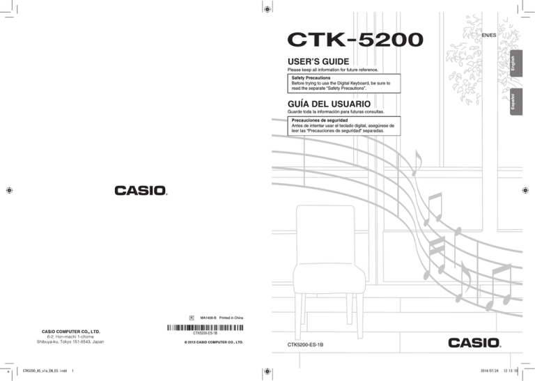 Casio CTK-5200 User guide Casio CTK-5200 User guide