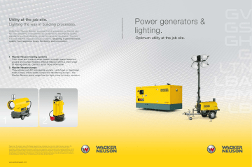 Wacker Neuson Ehb Series User Manual Towerlight Generator