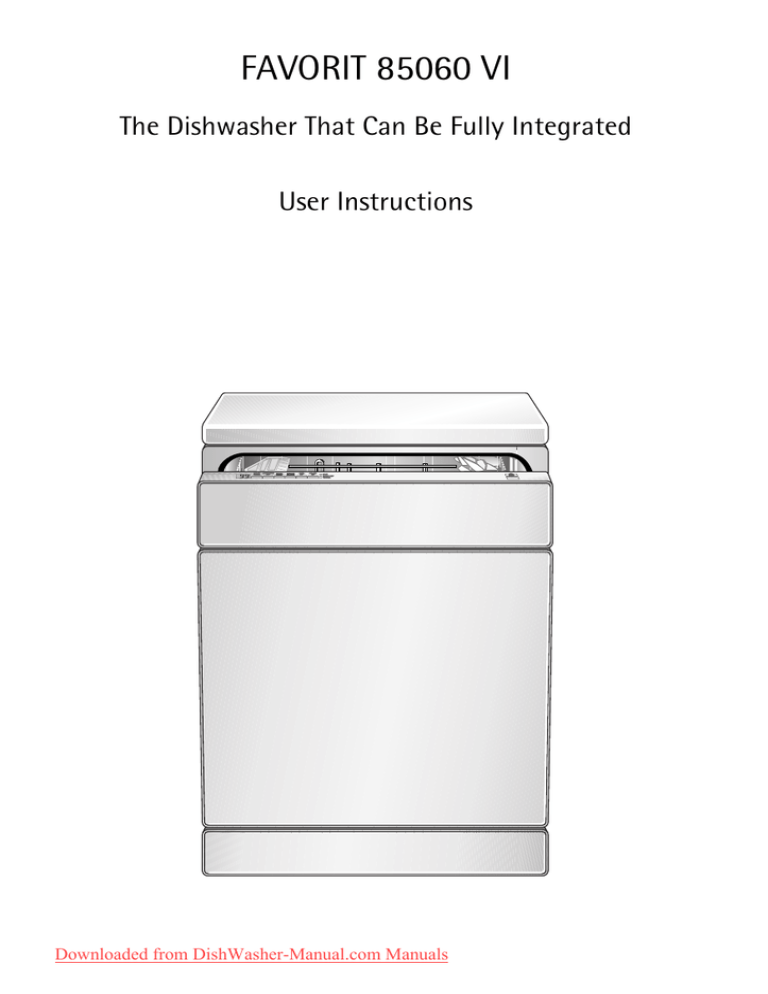 AEG Dishwasher Operating instructions AEG Dishwasher Operating instructions
