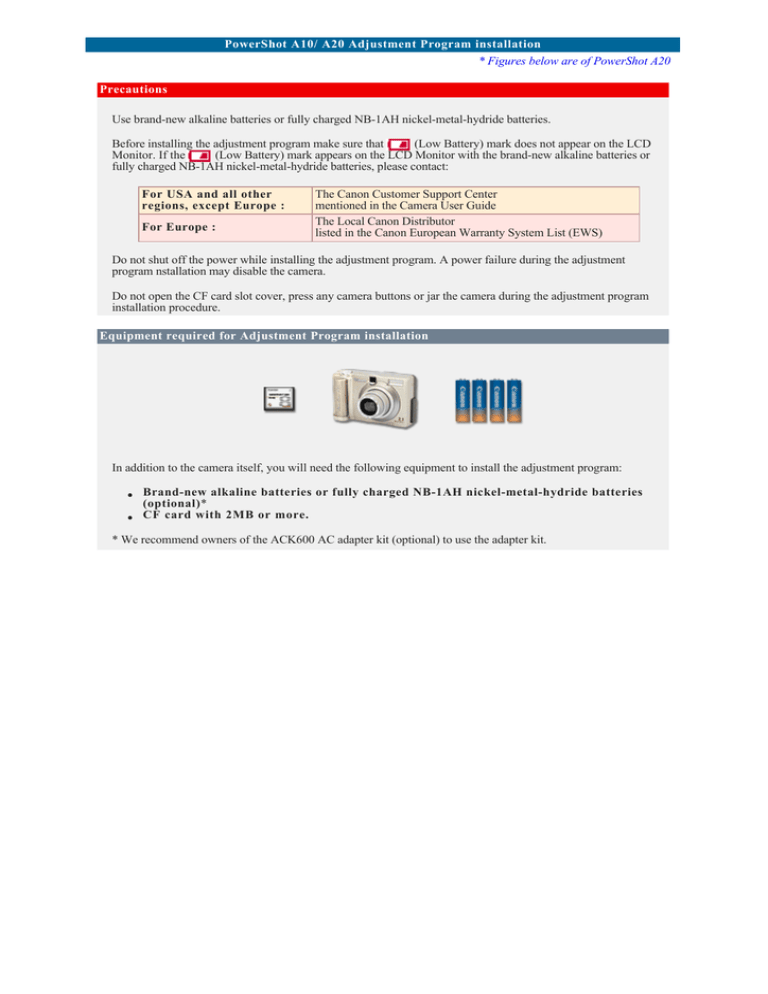 Canon A10 User guide Canon A10 User guide