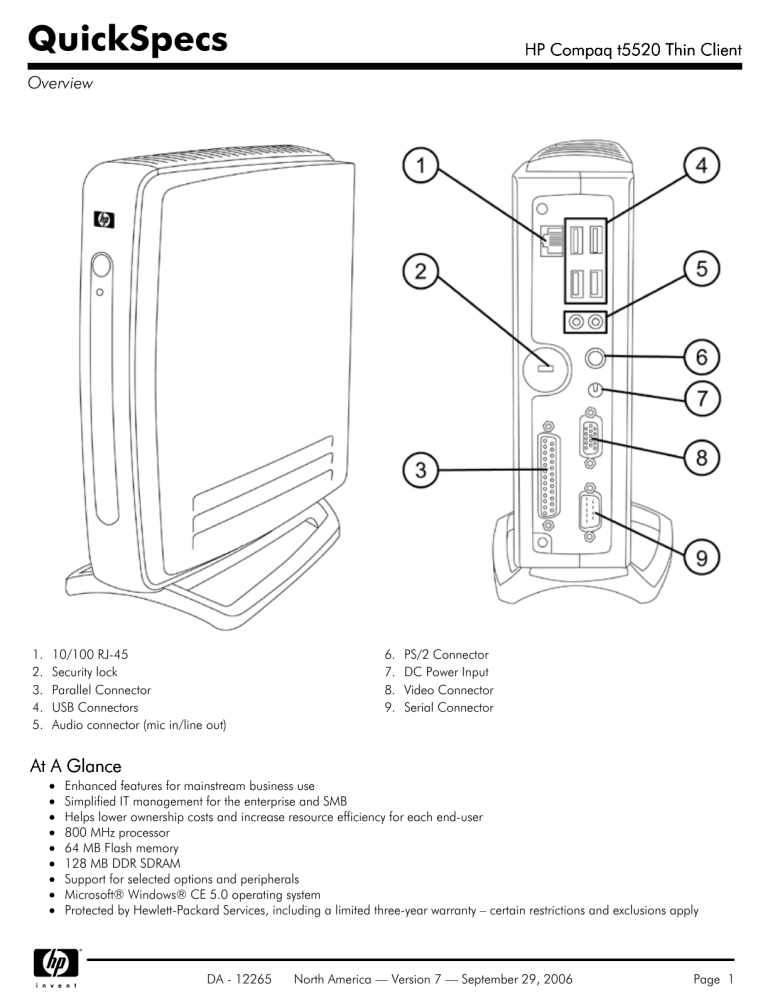 HP T5520 - Compaq Thin Client User manual HP T5520 - Compaq Thin Client User manual