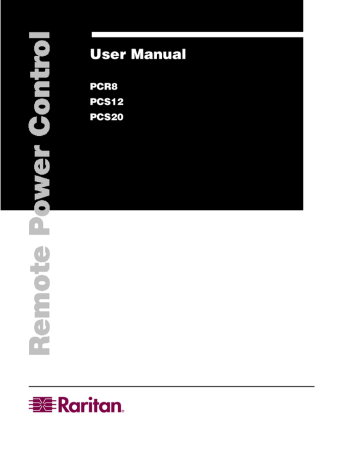Raritan PCS12 User manual | Manualzz