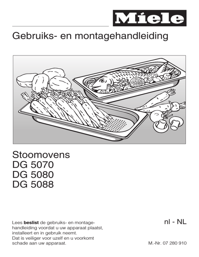 Miele DG 5080 User manual Miele DG 5080 User manual