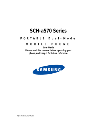 Samsung SCH-570 User guide | Manualzz Samsung SCH-570 User guide | Manualzz