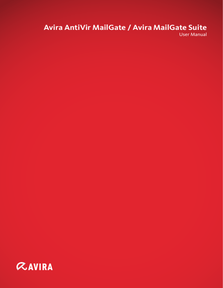 AVIRA MAILGATE SUITE User manual AVIRA MAILGATE SUITE User manual