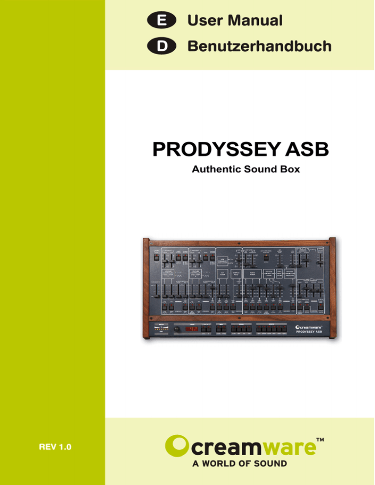 CreamWare PRO-12 ASB Specification CreamWare PRO-12 ASB Specification