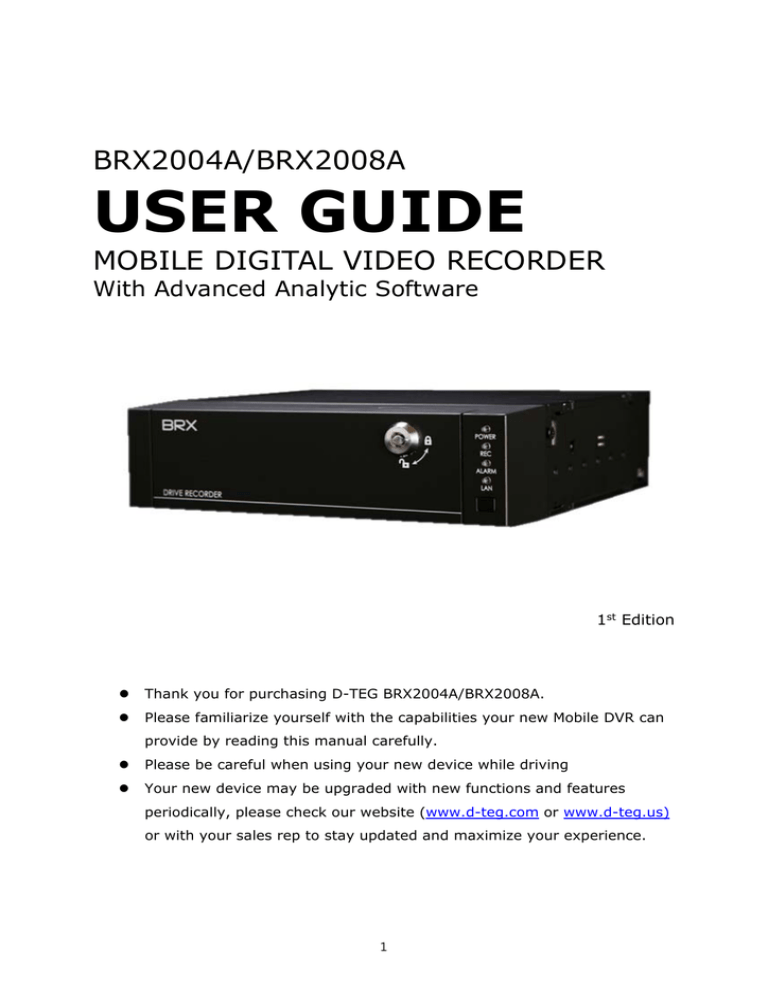 BRX BRX2008A User guide BRX BRX2008A User guide