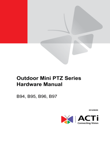 User manual | ACTi B94 Hardware manual | Manualzz User manual | ACTi B94 Hardware manual | Manualzz
