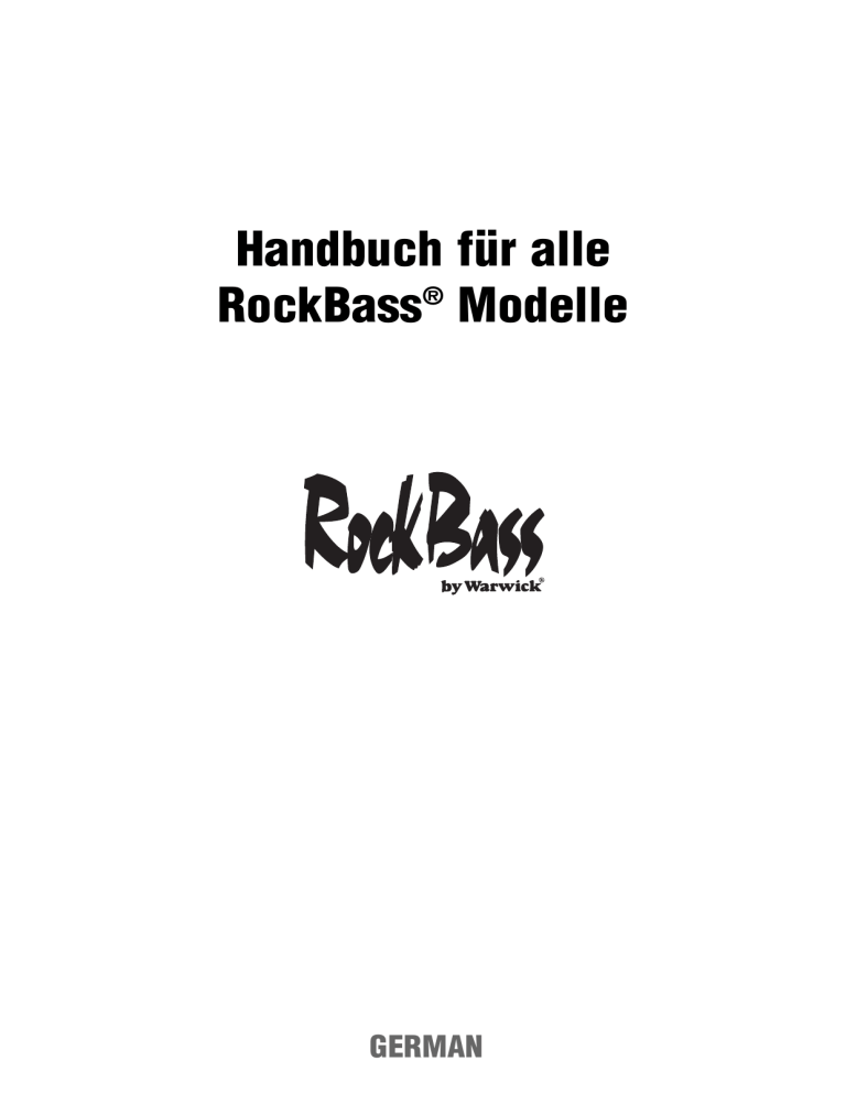 Warwick RockBass Streamer Standard User manual Warwick RockBass Streamer Standard User manual