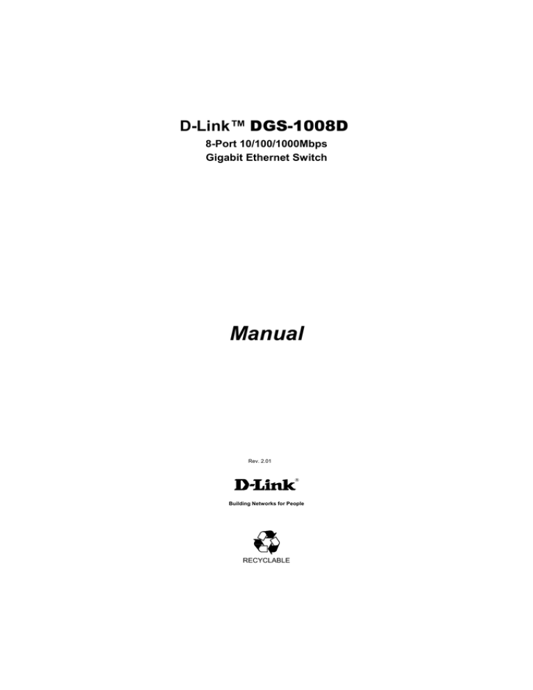 D-Link DES-1008D User guide D-Link DES-1008D User guide