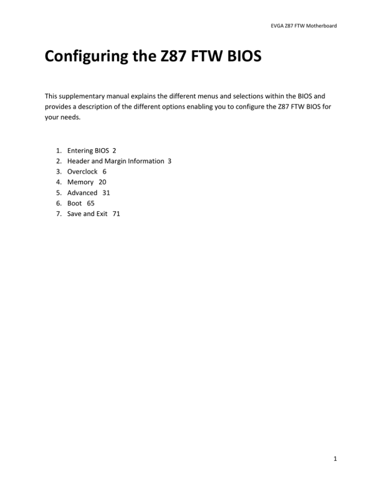 EVGA Z87 classified User manual EVGA Z87 classified User manual