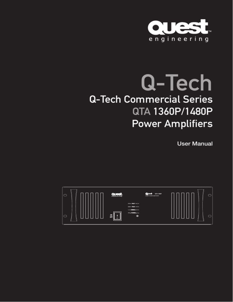 Quest Engineering QTA 1480P User manual Quest Engineering QTA 1480P User manual