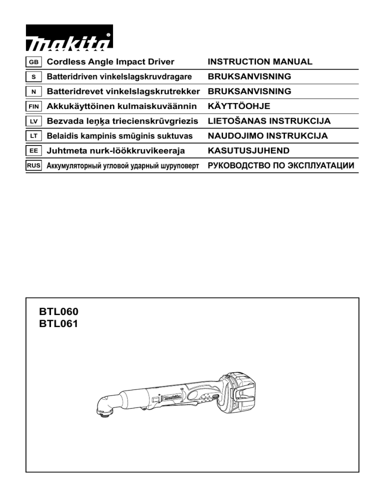 Makit BTL060 User manual Makit BTL060 User manual