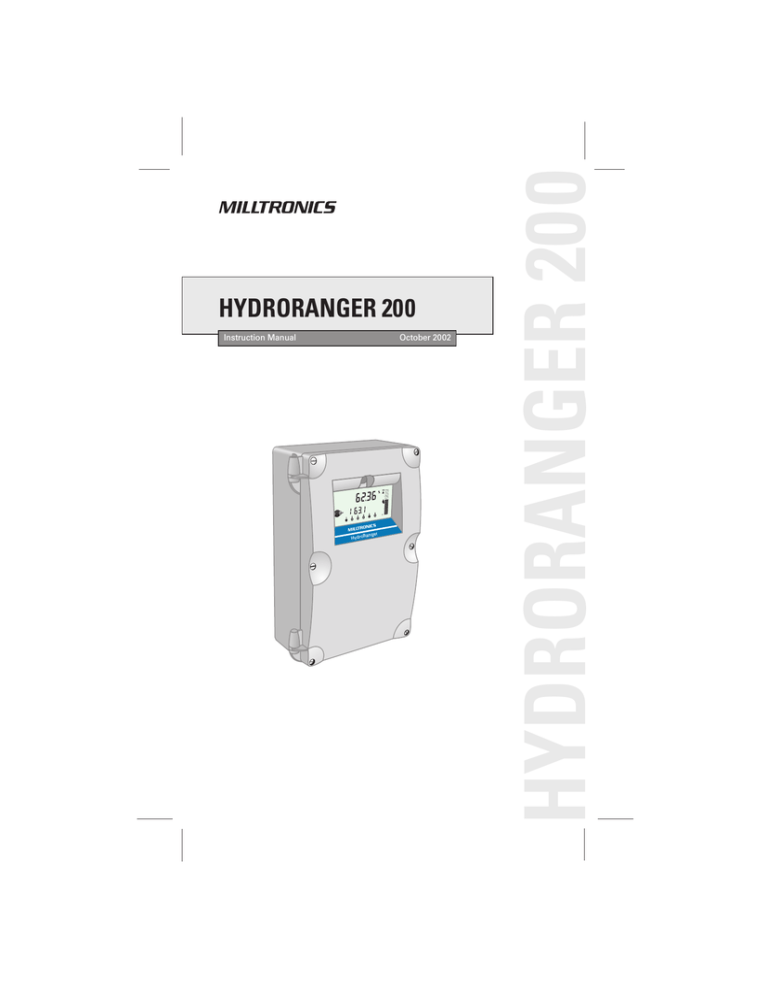 Siemens HydroRanger 200 User manual Siemens HydroRanger 200 User manual