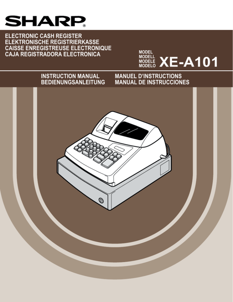 Sharp XE-A101 User manual Sharp XE-A101 User manual