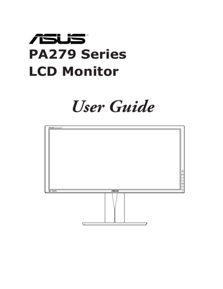 Asus PA279 Series User guide Asus PA279 Series User guide