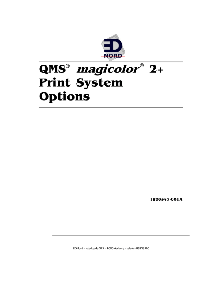 QMS SC-200 Installation guide QMS SC-200 Installation guide