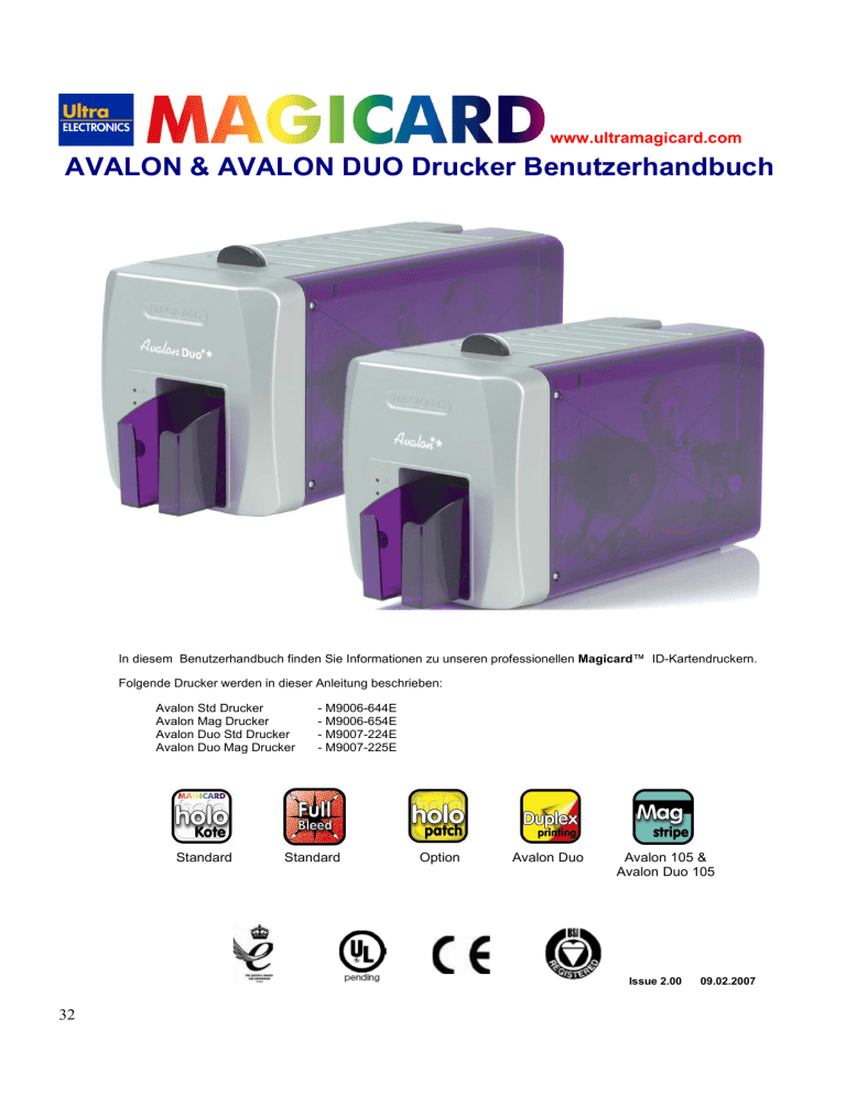 Magicard Avalon Duo User manual Magicard Avalon Duo User manual
