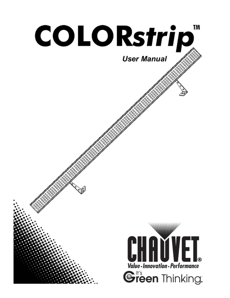Chauvet COLORstrip User manual Chauvet COLORstrip User manual