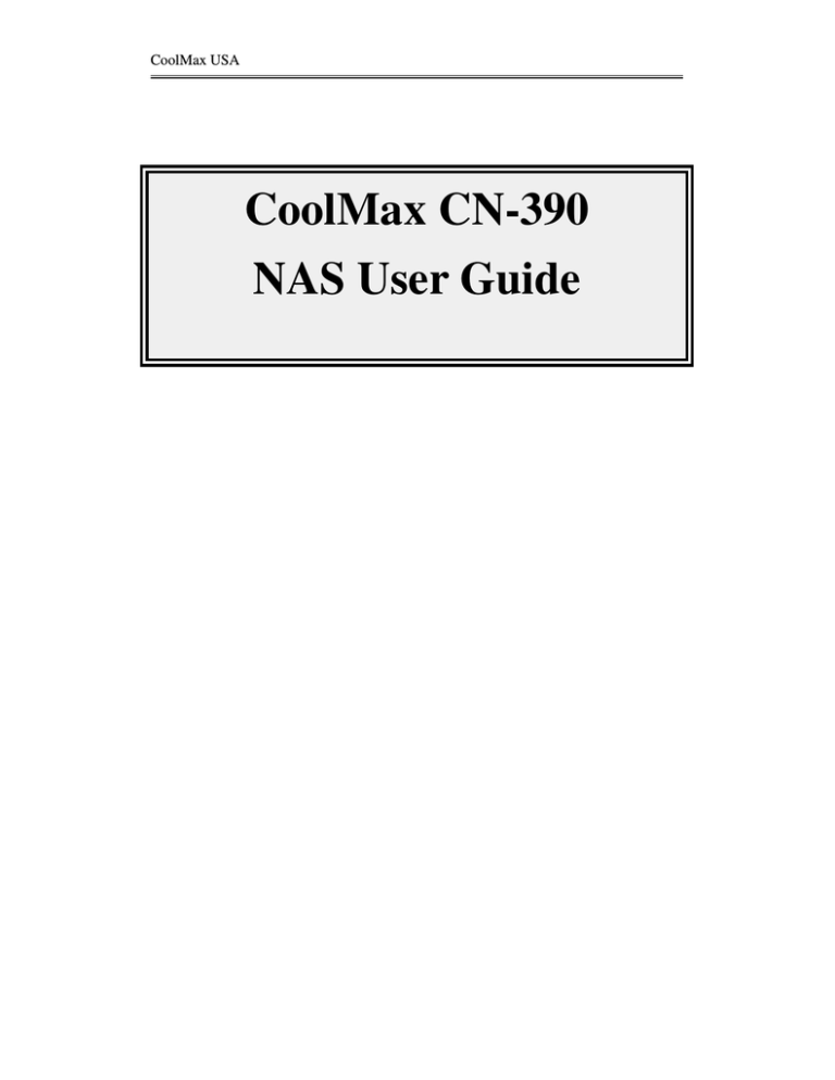 Coolmax CN-390 User manual Coolmax CN-390 User manual