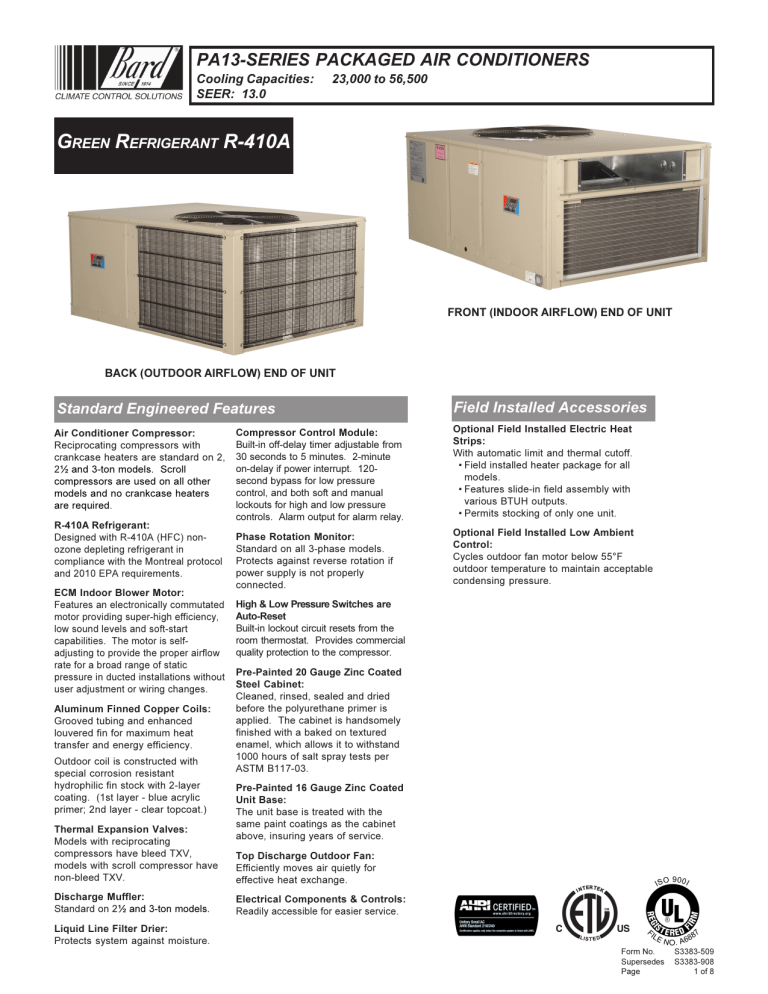 Bard PA13482-B User manual Bard PA13482-B User manual