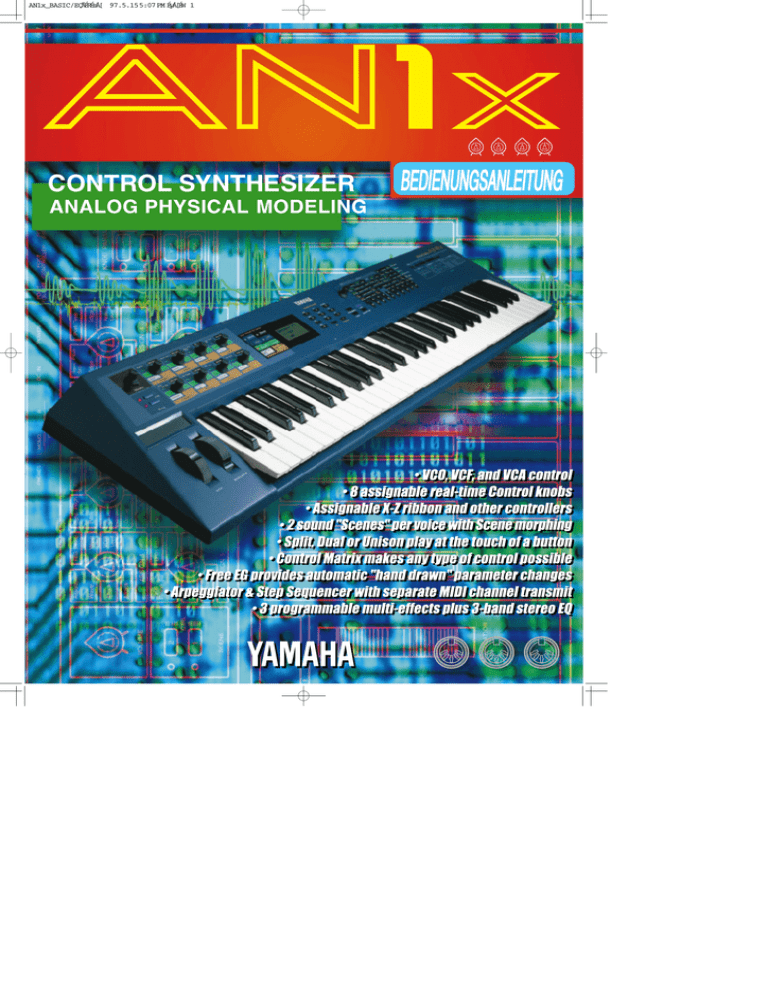 Yamaha AN1x User manual Yamaha AN1x User manual