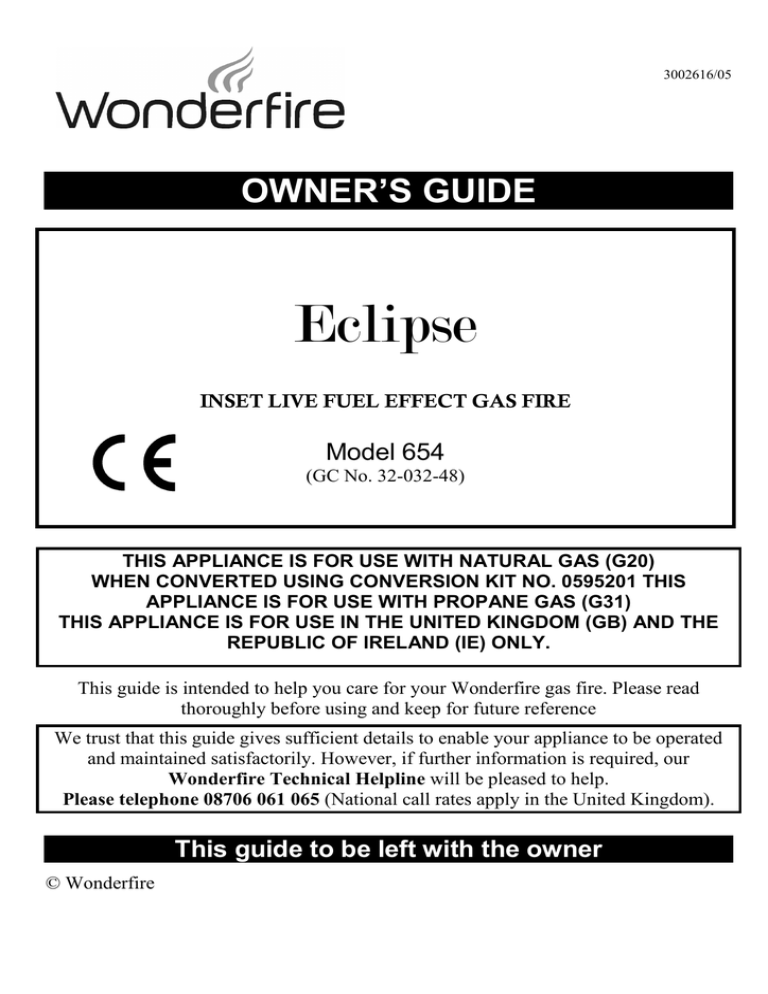 Wonderfire Eclipse 654 User manual Wonderfire Eclipse 654 User manual