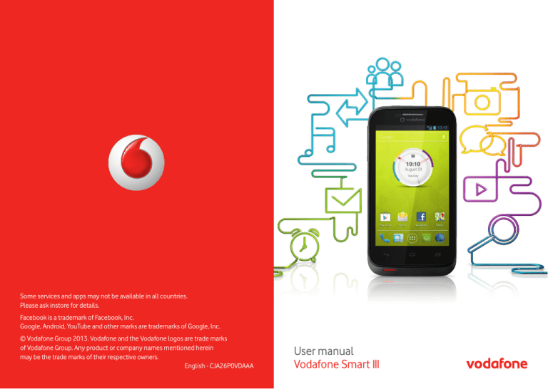 Vodafone Smart III, 975N, 975 User manual Vodafone Smart III, 975N, 975 User manual